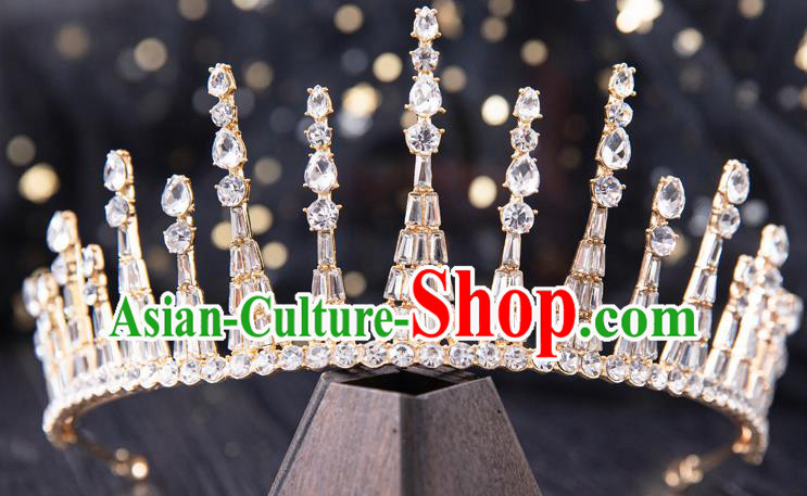 Top Handmade Wedding Bride Royal Crown Baroque Princess Hair Accessories for Women Top Handmade Wedding Bride Royal Crown Baroque Princess Hair Accessories for Women