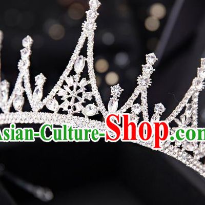 Top Handmade Wedding Bride Royal Crown Baroque Princess Hair Accessories for Women
