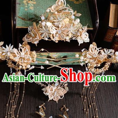 Traditional Handmade Chinese Opal Chaplet Hair Crown Hairpins Ancient Bride Hair Accessories for Women