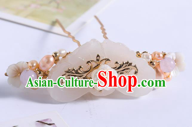 Traditional Handmade Chinese Wedding Jade Hairpins Ancient Bride Hair Accessories for Women Traditional Handmade Chinese Wedding Jade Hairpins Ancient Bride Hair Accessories for Women