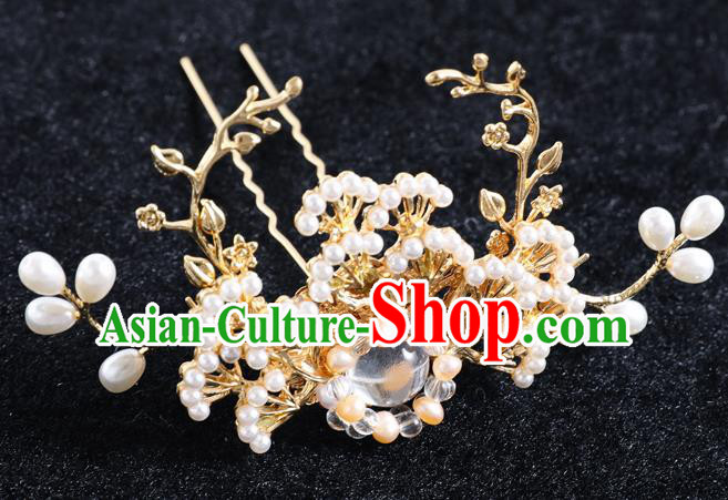 Traditional Handmade Chinese Wedding Pine Hairpins Ancient Bride Hair Accessories for Women Traditional Handmade Chinese Wedding Pine Hairpins Ancient Bride Hair Accessories for Women