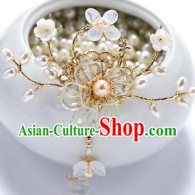 Traditional Handmade Chinese Wedding Bauhinia Hairpins Ancient Bride Hair Accessories for Women