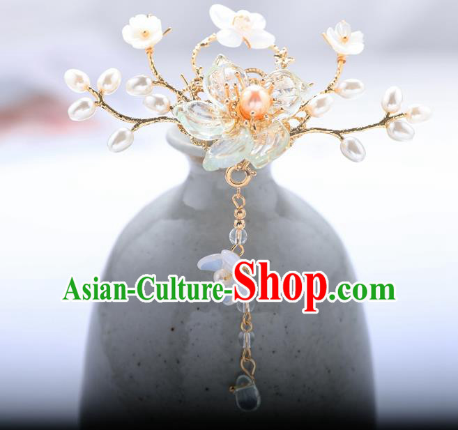 Traditional Handmade Chinese Wedding Bauhinia Hairpins Ancient Bride Hair Accessories for Women Traditional Handmade Chinese Wedding Bauhinia Hairpins Ancient Bride Hair Accessories for Women