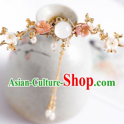 Chinese Traditional Wedding Hanfu Tassel Hairpins Handmade Ancient Bride Hair Accessories for Women