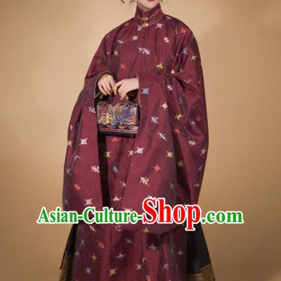 Traditional Chinese Ming Dynasty Patrician Lady Blue Blouse and Skirt Ancient Royal Infanta Historical Costumes for Women