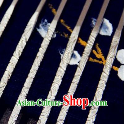 Chinese Traditional Tang Dynasty Argent Hairpins Handmade Ancient Royal Empress Hair Accessories for Women