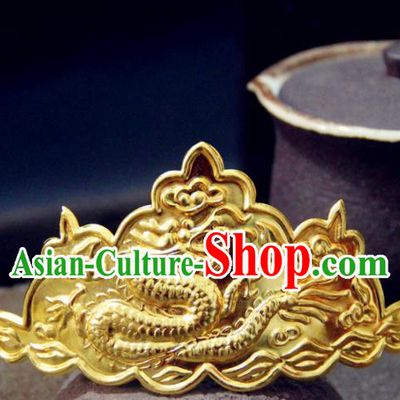 Chinese Traditional Tang Dynasty Carving Dragon Hairpin Handmade Ancient Royal Empress Hair Accessories for Women