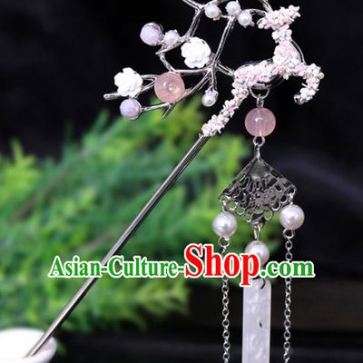 Traditional Chinese Hanfu Deer Tassel Hairpins Handmade Ancient Princess Hair Accessories for Women