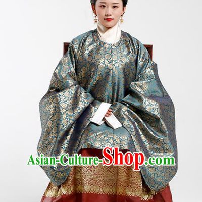 Traditional Chinese Ancient Patrician Countess Silk Blouse Ming Dynasty Duchess Historical Costumes for Women