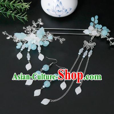 Traditional Chinese Hanfu Plum Hair Comb Hairpins Handmade Ancient Princess Hair Accessories Complete Set for Women