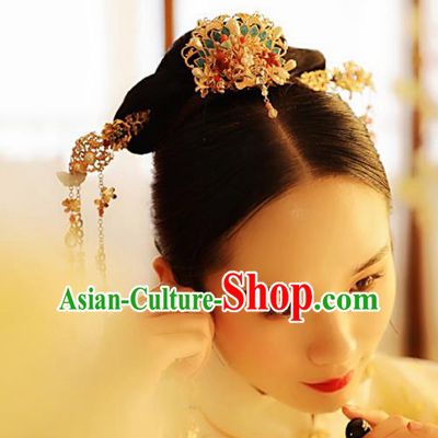 Chinese Traditional Ming Dynasty Queen Hair Comb Hairpins Ancient Princess Hair Accessories for Women