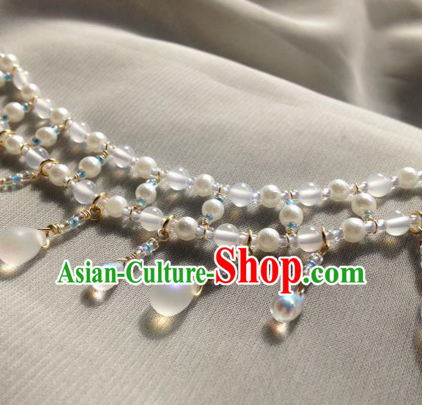 Traditional Chinese Hanfu Necklace Handmade Ancient Princess Necklet Accessories for Women