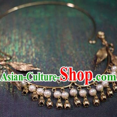 Traditional Chinese Hanfu Convallaria Majalis Necklace Handmade Ancient Princess Necklet Accessories for Women