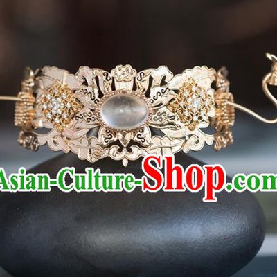 Chinese Traditional Ming Dynasty Swordsman Hair Crown and Dragon Hairpin Ancient Prince Hair Accessories for Men