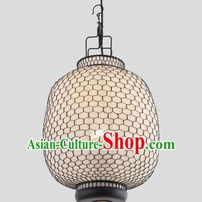 Chinese Traditional Iron Art Pumpkin Hanging Lantern Handmade Lamp Palace Lanterns