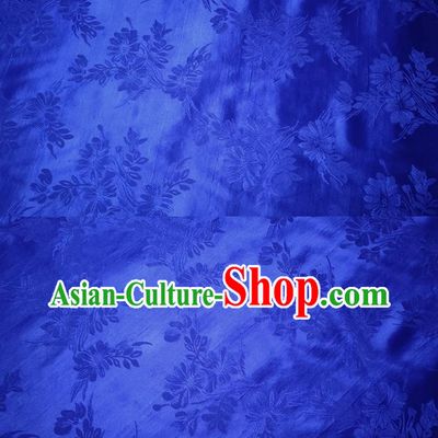 Chinese Traditional Royalblue Silk Fabric Mulberry Silk Fabric Hanfu Dress Material