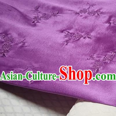 Chinese Traditional Jacquard Purple Silk Fabric Mulberry Silk Fabric Hanfu Dress Material