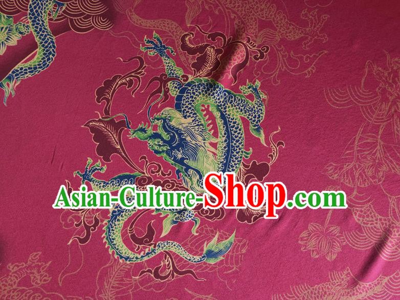 Chinese Traditional Phoenix Pattern Wine Red Silk Fabric Mulberry Silk Fabric Hanfu Dress Material Chinese Traditional Phoenix Pattern Wine Red Silk Fabric Mulberry Silk Fabric Hanfu Dress Material
