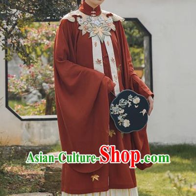 Chinese Ancient Patrician Lady Embroidered Blouse Traditional Ming Dynasty Princess Costume for Women