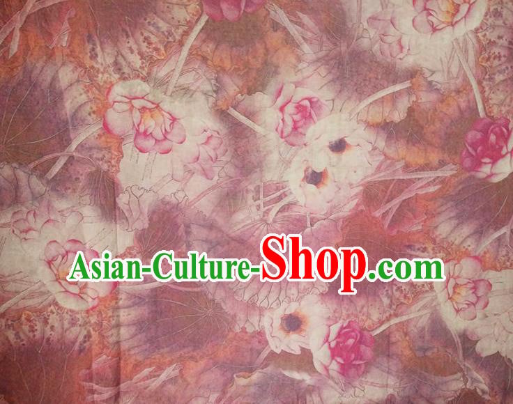 Chinese Traditional Lotus Pattern Deep Pink Silk Fabric Mulberry Silk Fabric Hanfu Dress Material Chinese Traditional Lotus Pattern Deep Pink Silk Fabric Mulberry Silk Fabric Hanfu Dress Material