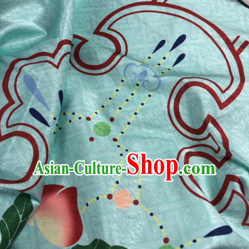 Chinese Traditional Peach Pattern Green Brocade Hanfu Fabric Silk Fabric Hanfu Dress Material Chinese Traditional Peach Pattern Green Brocade Hanfu Fabric Silk Fabric Hanfu Dress Material