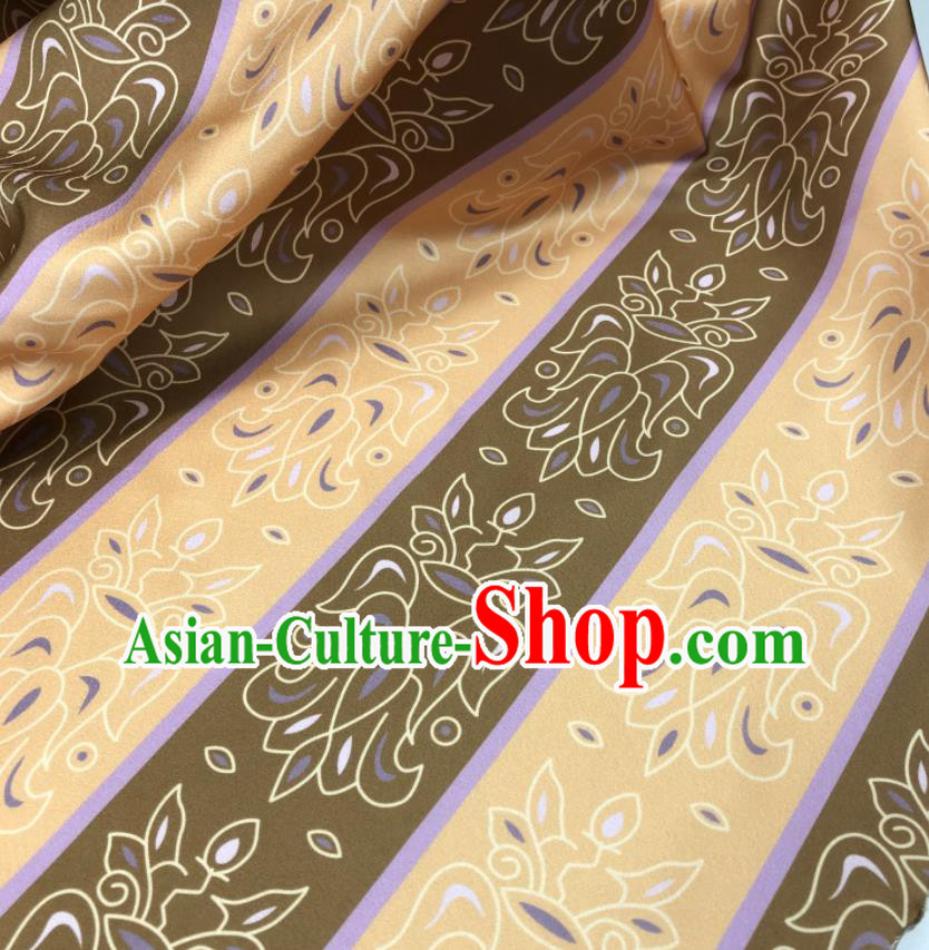 Chinese Traditional Lotus Pattern Khaki Brocade Hanfu Fabric Silk Fabric Hanfu Dress Material Chinese Traditional Lotus Pattern Khaki Brocade Hanfu Fabric Silk Fabric Hanfu Dress Material