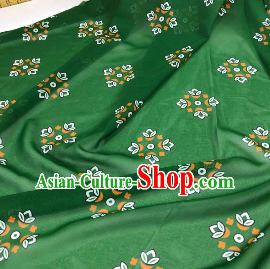 Chinese Traditional Classical Pattern Green Chiffon Fabric Silk Fabric Hanfu Dress Material Chinese Traditional Classical Pattern Green Chiffon Fabric Silk Fabric Hanfu Dress Material