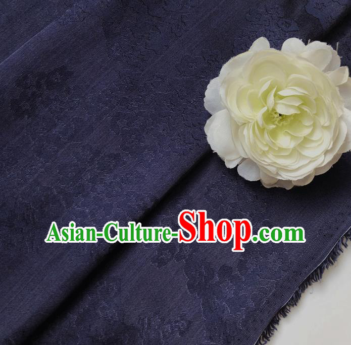 Chinese Traditional Classical Hydrangea Pattern Navy Cotton Fabric Imitation Silk Fabric Hanfu Dress Material Chinese Traditional Classical Hydrangea Pattern Navy Cotton Fabric Imitation Silk Fabric Hanfu Dress Material