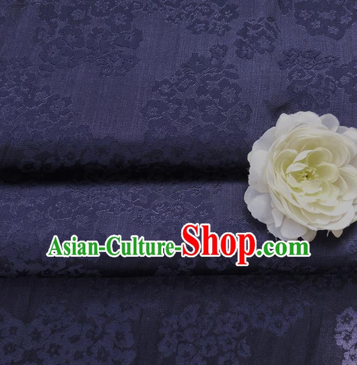 Chinese Traditional Classical Hydrangea Pattern Navy Cotton Fabric Imitation Silk Fabric Hanfu Dress Material Chinese Traditional Classical Hydrangea Pattern Navy Cotton Fabric Imitation Silk Fabric Hanfu Dress Material