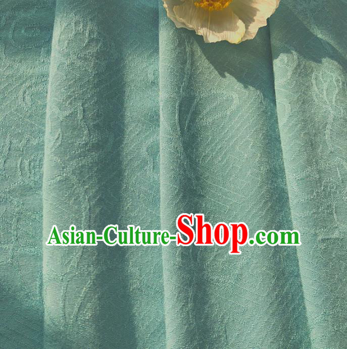 Chinese Traditional Classical Lotus Pattern Green Cotton Fabric Imitation Silk Fabric Hanfu Dress Material Chinese Traditional Classical Lotus Pattern Green Cotton Fabric Imitation Silk Fabric Hanfu Dress Material