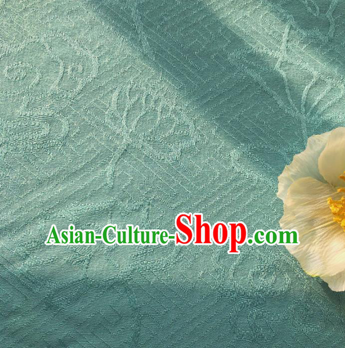 Chinese Traditional Classical Lotus Pattern Green Cotton Fabric Imitation Silk Fabric Hanfu Dress Material Chinese Traditional Classical Lotus Pattern Green Cotton Fabric Imitation Silk Fabric Hanfu Dress Material