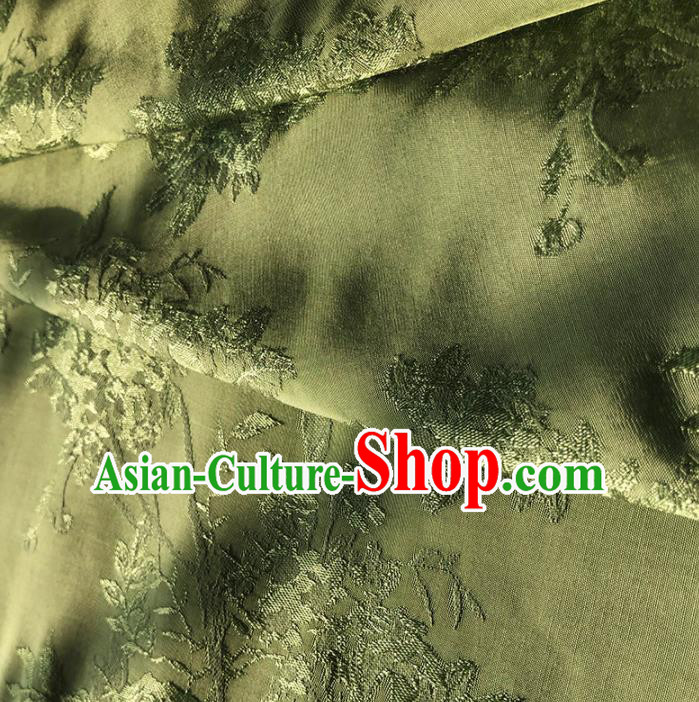Chinese Traditional Classical Peony Pattern Green Cotton Fabric Imitation Silk Fabric Hanfu Dress Material Chinese Traditional Classical Peony Pattern Green Cotton Fabric Imitation Silk Fabric Hanfu Dress Material