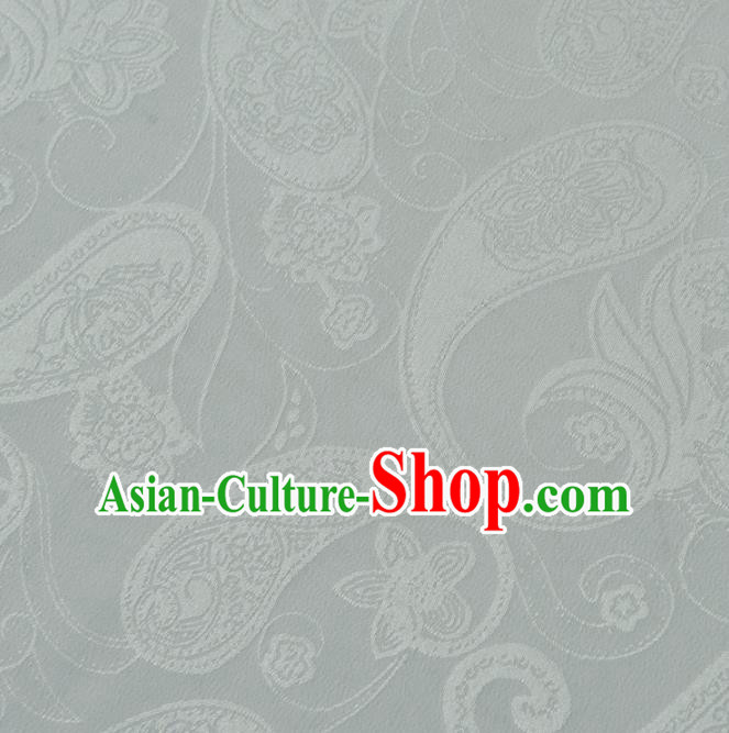Chinese Traditional Pattern White Chiffon Hanfu Fabric Silk Fabric Hanfu Dress Material Chinese Traditional Pattern White Chiffon Hanfu Fabric Silk Fabric Hanfu Dress Material