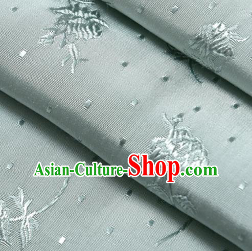 Chinese Traditional Classical Flowers Pattern Blue Cotton Fabric Imitation Silk Fabric Hanfu Dress Material Chinese Traditional Classical Flowers Pattern Blue Cotton Fabric Imitation Silk Fabric Hanfu Dress Material