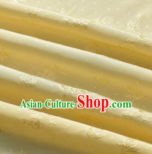 Chinese Traditional Classical Flowers Pattern Yellow Cotton Fabric Imitation Silk Fabric Hanfu Dress Material Chinese Traditional Classical Flowers Pattern Yellow Cotton Fabric Imitation Silk Fabric Hanfu Dress Material