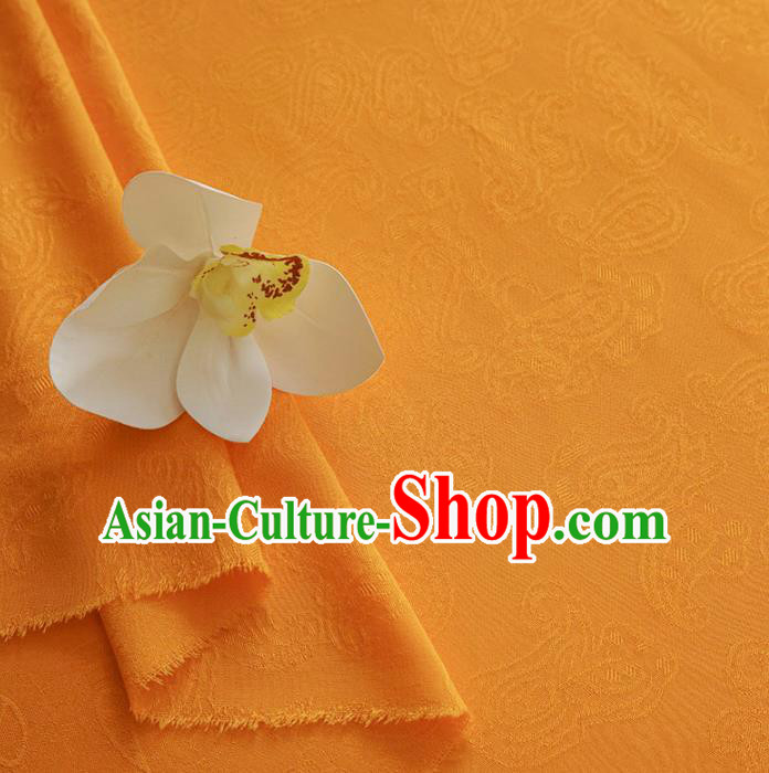 Chinese Traditional Classical Paisley Pattern Orange Cotton Fabric Imitation Silk Fabric Hanfu Dress Material Chinese Traditional Classical Paisley Pattern Orange Cotton Fabric Imitation Silk Fabric Hanfu Dress Material