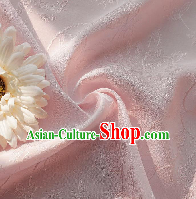 Chinese Traditional Classical Flowers Pattern Pink Cotton Fabric Imitation Silk Fabric Hanfu Dress Material Chinese Traditional Classical Flowers Pattern Pink Cotton Fabric Imitation Silk Fabric Hanfu Dress Material