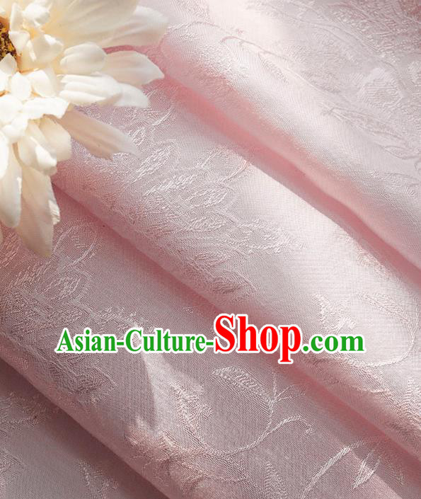 Chinese Traditional Classical Flowers Pattern Pink Cotton Fabric Imitation Silk Fabric Hanfu Dress Material Chinese Traditional Classical Flowers Pattern Pink Cotton Fabric Imitation Silk Fabric Hanfu Dress Material
