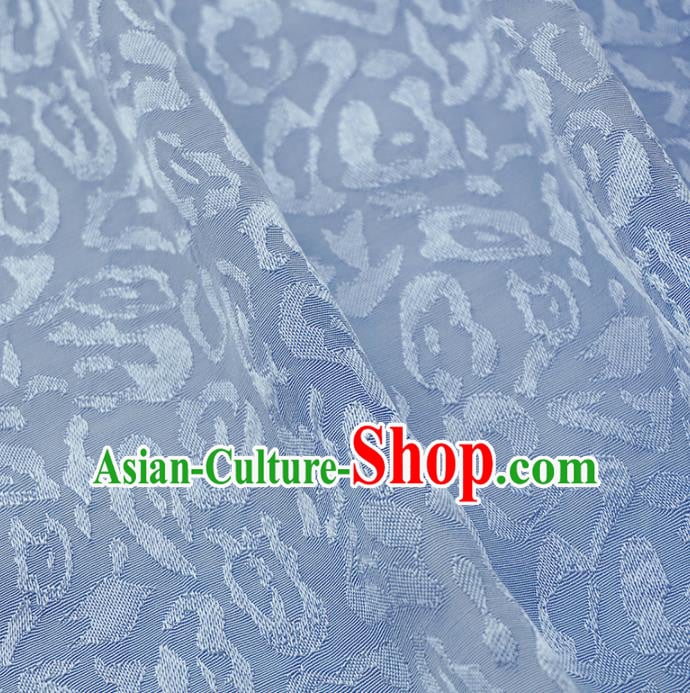 Chinese Traditional Classical Jacquard Pattern Blue Cotton Fabric Imitation Silk Fabric Hanfu Dress Material Chinese Traditional Classical Jacquard Pattern Blue Cotton Fabric Imitation Silk Fabric Hanfu Dress Material