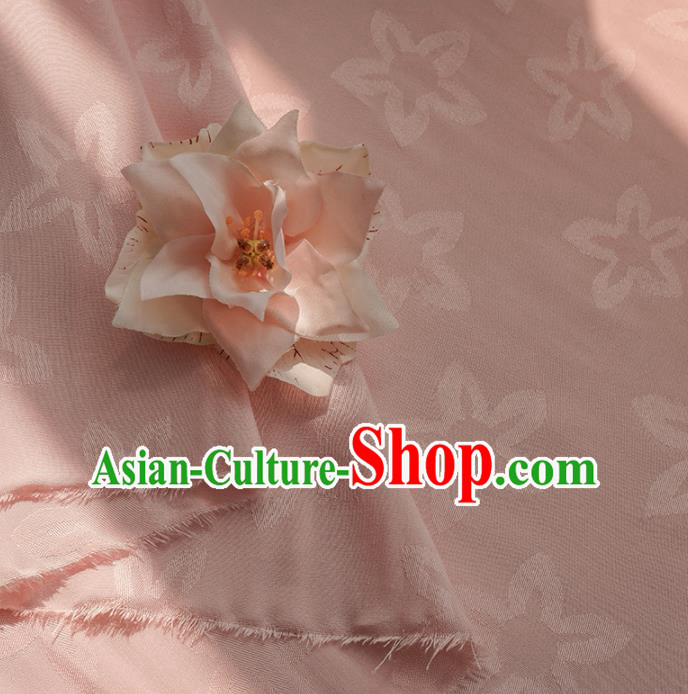 Chinese Traditional Classical Pattern Pink Cotton Fabric Imitation Silk Fabric Hanfu Dress Material Chinese Traditional Classical Pattern Pink Cotton Fabric Imitation Silk Fabric Hanfu Dress Material