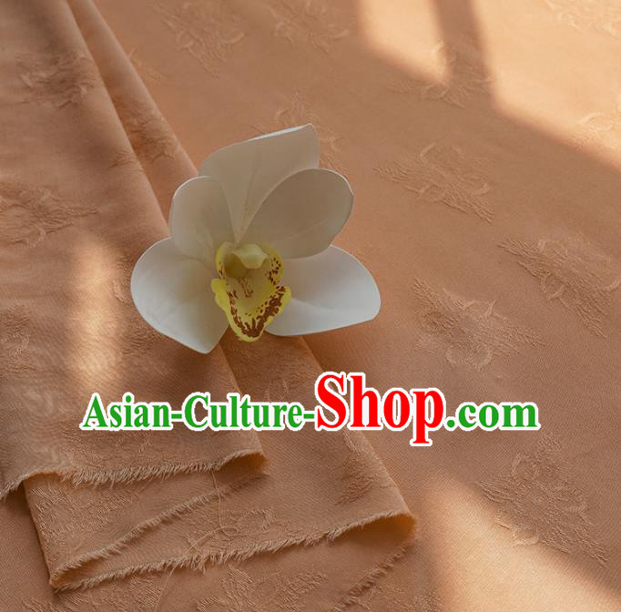 Chinese Traditional Classical Pattern Orange Cotton Fabric Imitation Silk Fabric Hanfu Dress Material Chinese Traditional Classical Pattern Orange Cotton Fabric Imitation Silk Fabric Hanfu Dress Material