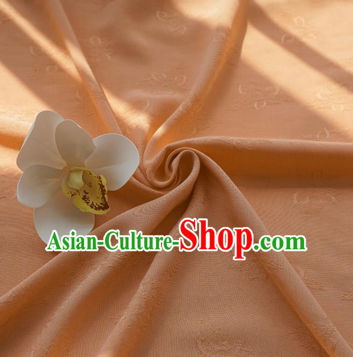 Chinese Traditional Classical Pattern Orange Cotton Fabric Imitation Silk Fabric Hanfu Dress Material Chinese Traditional Classical Pattern Orange Cotton Fabric Imitation Silk Fabric Hanfu Dress Material
