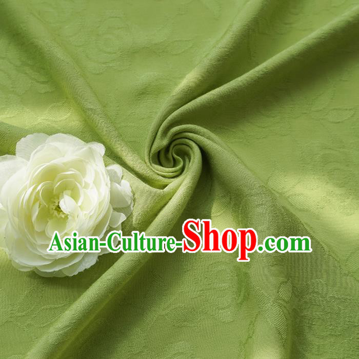 Chinese Traditional Classical Roses Pattern Green Cotton Fabric Imitation Silk Fabric Hanfu Dress Material Chinese Traditional Classical Roses Pattern Green Cotton Fabric Imitation Silk Fabric Hanfu Dress Material