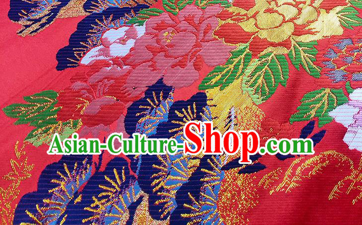 Chinese Traditional Classical Phoenix Pattern Red Brocade Fabric Silk Satin Fabric Hanfu Dress Material Chinese Traditional Classical Phoenix Pattern Red Brocade Fabric Silk Satin Fabric Hanfu Dress Material