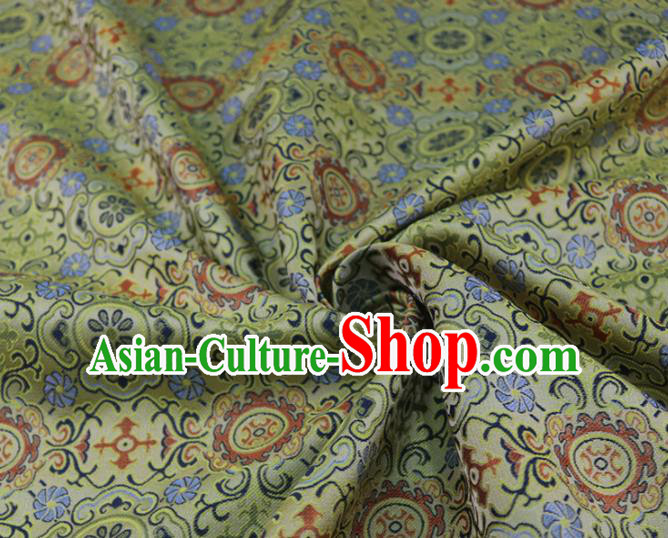 Chinese Traditional Rich Pattern Yellow Brocade Fabric Silk Satin Fabric Hanfu Material Chinese Traditional Rich Pattern Yellow Brocade Fabric Silk Satin Fabric Hanfu Material