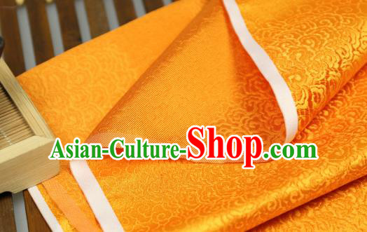 Chinese Traditional Auspicious Clouds Pattern Golden Brocade Fabric Silk Satin Fabric Hanfu Material Chinese Traditional Auspicious Clouds Pattern Golden Brocade Fabric Silk Satin Fabric Hanfu Material