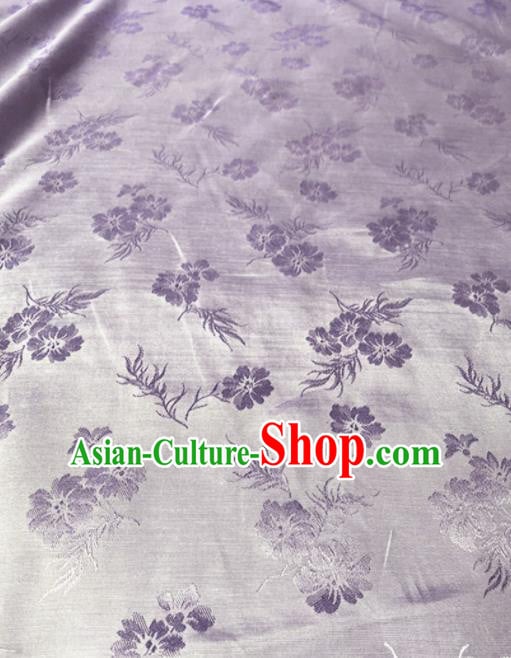 Chinese Traditional Pattern Lilac Silk Fabric Hanfu Brocade Material Chinese Traditional Pattern Lilac Silk Fabric Hanfu Brocade Material