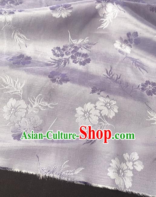 Chinese Traditional Pattern Lilac Silk Fabric Hanfu Brocade Material Chinese Traditional Pattern Lilac Silk Fabric Hanfu Brocade Material
