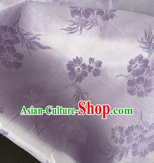 Chinese Traditional Pattern Lilac Silk Fabric Hanfu Brocade Material Chinese Traditional Pattern Lilac Silk Fabric Hanfu Brocade Material