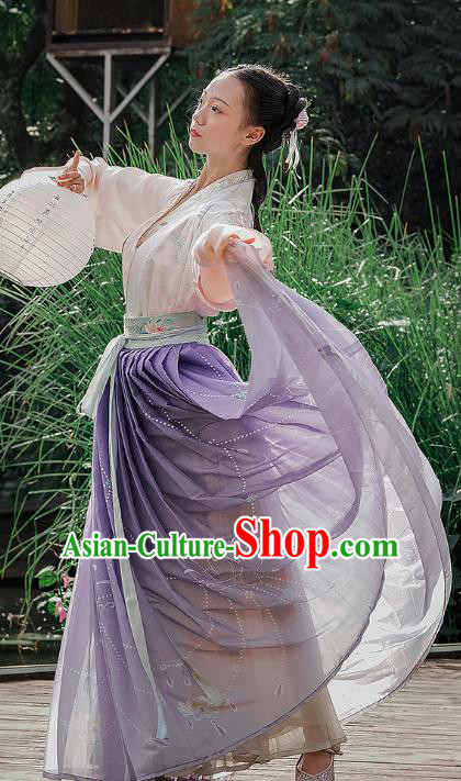 Chinese Ancient Maidservants Embroidered Dress Traditional Song Dynasty Female Costumes for Women Chinese Ancient Maidservants Embroidered Dress Traditional Song Dynasty Female Costumes for Women